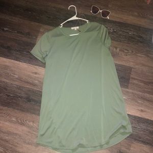 Army Green T-Shirt Dress